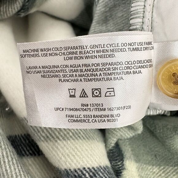 NWT Banana Republic Shirt Jacket Women L Green Plaid Flannel Shacket Oversized - Picture 11 of 16